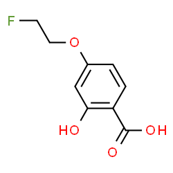 ChemSpider 2D Image | 4-(2-Fluoroethoxy)-2-hydroxybenzoic acid | C9H9FO4