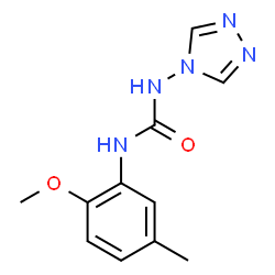 ChemSpider 2D Image | 1-(2-Methoxy-5-methylphenyl)-3-(4H-1,2,4-triazol-4-yl)urea | C11H13N5O2