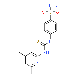 ChemSpider 2D Image | 4-{[(4,6-Dimethyl-2-pyridinyl)carbamothioyl]amino}benzenesulfonamide | C14H16N4O2S2