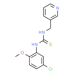 ChemSpider 2D Image | 1-(5-Chloro-2-methoxyphenyl)-3-(3-pyridinylmethyl)thiourea | C14H14ClN3OS