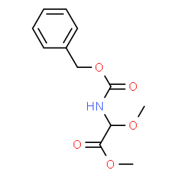 ChemSpider 2D Image | Methyl {[(benzyloxy)carbonyl]amino}(methoxy)acetate | C12H15NO5