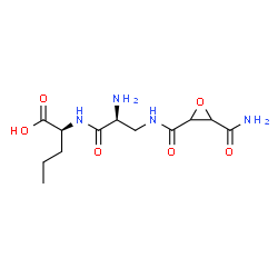 ChemSpider 2D Image | 3-{[(3-Carbamoyl-2-oxiranyl)carbonyl]amino}-L-alanyl-L-norvaline | C12H20N4O6