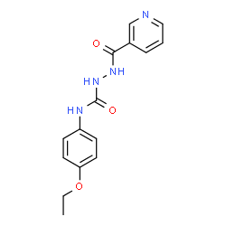 ChemSpider 2D Image | N-(4-Ethoxyphenyl)-2-(3-pyridinylcarbonyl)hydrazinecarboxamide | C15H16N4O3