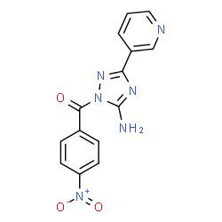 ChemSpider 2D Image | [5-Amino-3-(3-pyridinyl)-1H-1,2,4-triazol-1-yl](4-nitrophenyl)methanone | C14H10N6O3