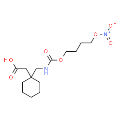 ChemSpider 2D Image | {1-[({[4-(Nitrooxy)butoxy]carbonyl}amino)methyl]cyclohexyl}acetic acid | C14H24N2O7