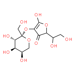 ChemSpider 2D Image | 2-O-beta-D-Fructopyranosylhex-1-enofuranos-3-ulose | C12H18O11
