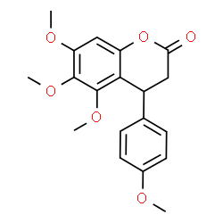 ChemSpider 2D Image | 5,6,7-Trimethoxy-4-(4-methoxyphenyl)-2-chromanone | C19H20O6