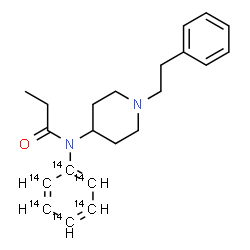 ChemSpider 2D Image | N-(~14~C_6_)Phenyl-N-[1-(2-phenylethyl)-4-piperidinyl]propanamide | C1614C6H28N2O