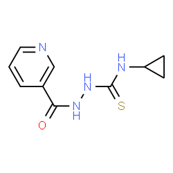 ChemSpider 2D Image | N-Cyclopropyl-2-(3-pyridinylcarbonyl)hydrazinecarbothioamide | C10H12N4OS
