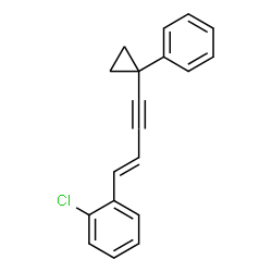 ChemSpider 2D Image | 1-Chloro-2-[(1E)-4-(1-phenylcyclopropyl)-1-buten-3-yn-1-yl]benzene | C19H15Cl