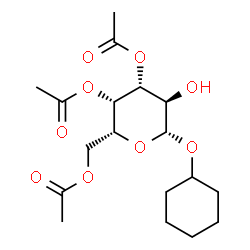 ChemSpider 2D Image | Cyclohexyl 3,4,6-tri-O-acetyl-beta-D-galactopyranoside | C18H28O9