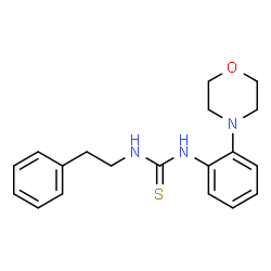 ChemSpider 2D Image | 1-[2-(4-Morpholinyl)phenyl]-3-(2-phenylethyl)thiourea | C19H23N3OS
