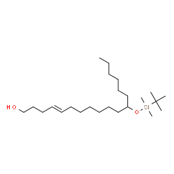 ChemSpider 2D Image | (4E)-12-{[Dimethyl(2-methyl-2-propanyl)silyl]oxy}-4-octadecen-1-ol | C24H50O2Si