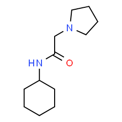 ChemSpider 2D Image | N-Cyclohexyl-2-(1-pyrrolidinyl)acetamide | C12H22N2O