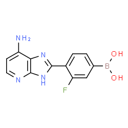 ChemSpider 2D Image | [4-(7-Amino-3H-imidazo[4,5-b]pyridin-2-yl)-3-fluorophenyl]boronic acid | C12H10BFN4O2
