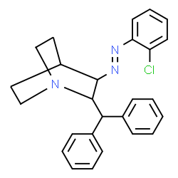 ChemSpider 2D Image | 3-[(E)-(2-Chlorophenyl)diazenyl]-2-(diphenylmethyl)quinuclidine | C26H26ClN3