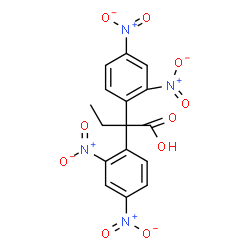 ChemSpider 2D Image | 2,2-Bis(2,4-dinitrophenyl)butanoic acid | C16H12N4O10
