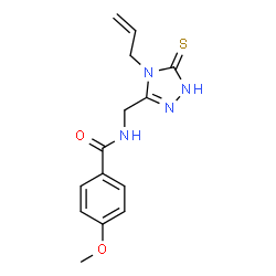 ChemSpider 2D Image | N-[(4-allyl-5-sulfanyl-4H-1,2,4-triazol-3-yl)methyl]-4-methoxybenzamide | C14H16N4O2S