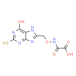 ChemSpider 2D Image | {[(6-Hydroxy-2-sulfanyl-7H-purin-8-yl)methoxy]amino}(oxo)acetic acid | C8H7N5O5S
