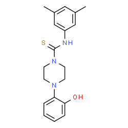 ChemSpider 2D Image | N-(3,5-Dimethylphenyl)-4-(2-hydroxyphenyl)-1-piperazinecarbothioamide | C19H23N3OS