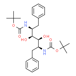 ChemSpider 2D Image | L-Mannitol, 1,2,5,6-tetradeoxy-2,5-bis(((1,1-dimethylethoxy)carbonyl)amino)-1,6-diphenyl- | C28H40N2O6