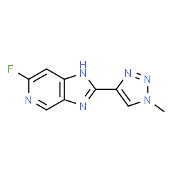 ChemSpider 2D Image | 6-Fluoro-2-(1-methyl-1H-1,2,3-triazol-4-yl)-1H-imidazo[4,5-c]pyridine | C9H7FN6
