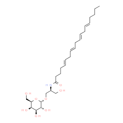 ChemSpider 2D Image | (5E,8E,11E,14E)-N-[(2S)-1-(alpha-D-Galactopyranosyloxy)-3-hydroxy-2-propanyl]-5,8,11,14-nonadecatetraenamide | C28H47NO8