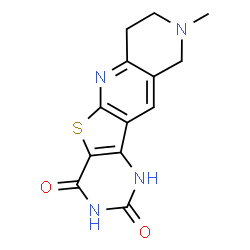 ChemSpider 2D Image | 9-Methyl-7,8,9,10-tetrahydropyrimido[4',5':4,5]thieno[2,3-b][1,6]naphthyridine-2,4(1H,3H)-dione | C13H12N4O2S