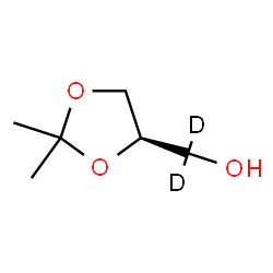 ChemSpider 2D Image | dideuterio-[(4S)-2,2-dimethyl-1,3-dioxolan-4-yl]methanol | C6H10D2O3