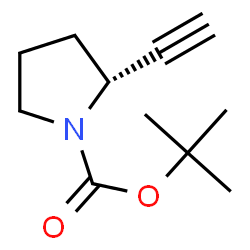 ChemSpider 2D Image | tert-butyl (R)-2-ethynylpyrrolidine-1-carboxylate | C11H17NO2