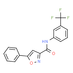 ChemSpider 2D Image | 5-Phenyl-N-[3-(trifluoromethyl)phenyl]-1,2-oxazole-3-carboxamide | C17H11F3N2O2