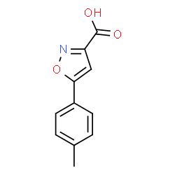 ChemSpider 2D Image | 5-(p-tolyl)isoxazole-3-carboxylic acid | C11H9NO3