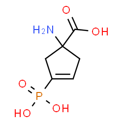 ChemSpider 2D Image | 1-Amino-3-phosphono-3-cyclopentene-1-carboxylic acid | C6H10NO5P