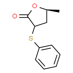 ChemSpider 2D Image | (5S)-5-Methyl-3-(phenylsulfanyl)dihydro-2(3H)-furanone | C11H12O2S