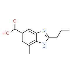 ChemSpider 2D Image | 4-Methyl-2-propyl-1H-benzimidazole-6-carboxylic acid | C12H14N2O2