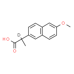 ChemSpider 2D Image | 2-(6-Methoxy-2-naphthyl)(2-~2~H)propanoic acid | C14H13DO3