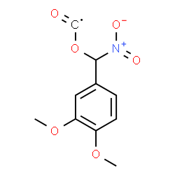 ChemSpider 2D Image | [(3,4-Dimethoxyphenyl)(nitro)methoxy]carbonyl | C10H10NO6