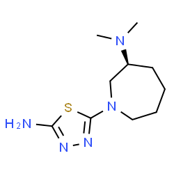 ChemSpider 2D Image | (3S)-1-(5-Amino-1,3,4-thiadiazol-2-yl)-N,N-dimethyl-3-azepanamine | C10H19N5S