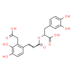 ChemSpider 2D Image | 2-({(2E)-3-[2-(Carboxymethyl)-3,4-dihydroxyphenyl]-2-propenoyl}oxy)-3-(3,4-dihydroxyphenyl)propanoic acid | C20H18O10