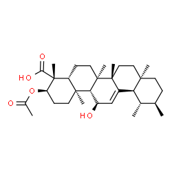 ChemSpider 2D Image | (3alpha,11alpha)-3-Acetoxy-11-hydroxyurs-12-en-24-oic acid | C32H50O5
