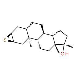 ChemSpider 2D Image | (2alpha,3alpha,5alpha,17alpha)-17-Methyl-2,3-epithioandrostan-17-ol | C20H32OS