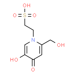 ChemSpider 2D Image | 2-[5-Hydroxy-2-(hydroxymethyl)-4-oxo-1(4H)-pyridinyl]ethanesulfonic acid | C8H11NO6S