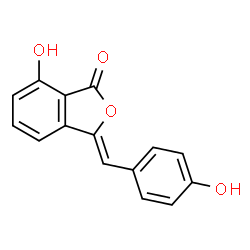 ChemSpider 2D Image | (3Z)-7-Hydroxy-3-(4-hydroxybenzylidene)-2-benzofuran-1(3H)-one | C15H10O4