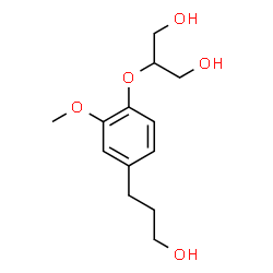 ChemSpider 2D Image | 2-[4-(3-Hydroxypropyl)-2-methoxyphenoxy]-1,3-propanediol | C13H20O5