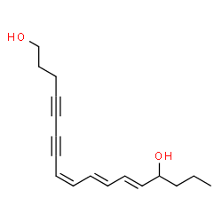 ChemSpider 2D Image | (8Z,10E,12E)-8,10,12-Heptadecatriene-4,6-diyne-1,14-diol | C17H22O2