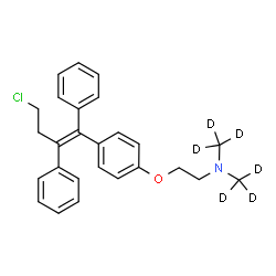 ChemSpider 2D Image | Toremifene-d6 | C26H22D6ClNO