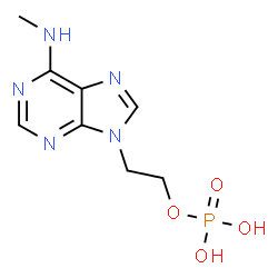 ChemSpider 2D Image | 2-[6-(Methylamino)-9H-purin-9-yl]ethyl dihydrogen phosphate | C8H12N5O4P