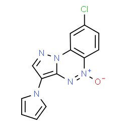 ChemSpider 2D Image | 8-Chloro-3-(1H-pyrrol-1-yl)pyrazolo[5,1-c][1,2,4]benzotriazine 5-oxide | C13H8ClN5O