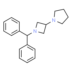 ChemSpider 2D Image | 1-(1-Benzhydrylazetidin-3-yl)pyrrolidine | C20H24N2