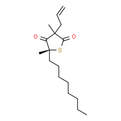 ChemSpider 2D Image | (5R)-3-Allyl-3,5-dimethyl-5-octyl-2,4(3H,5H)-thiophenedione | C17H28O2S
